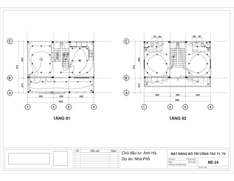 sơ đồ line bóng đèn nhà phố 1