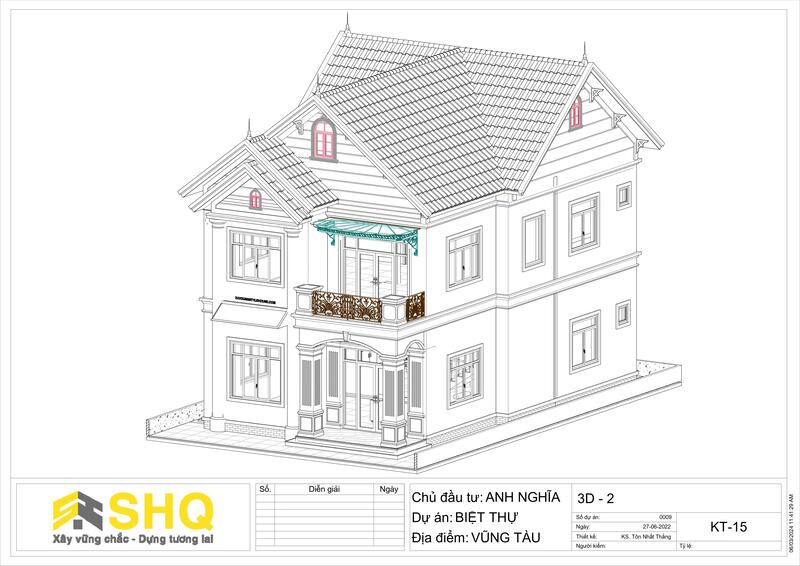 mô hình revit nhà mái thái