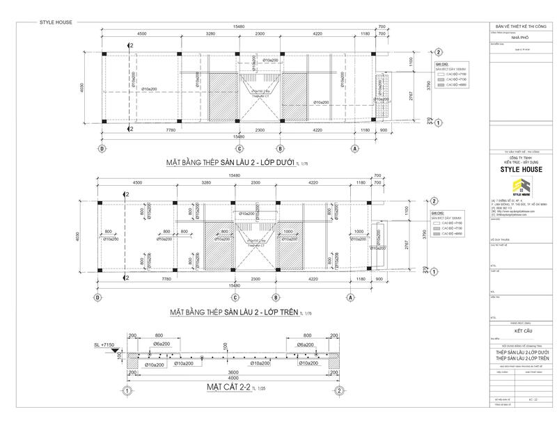 chi tiết thép sàn nhà phố