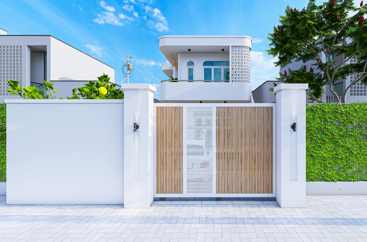 phối cảnh cổng trượt