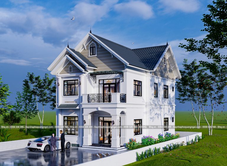 mặt tiền mái thái 2 tầng 10x20m