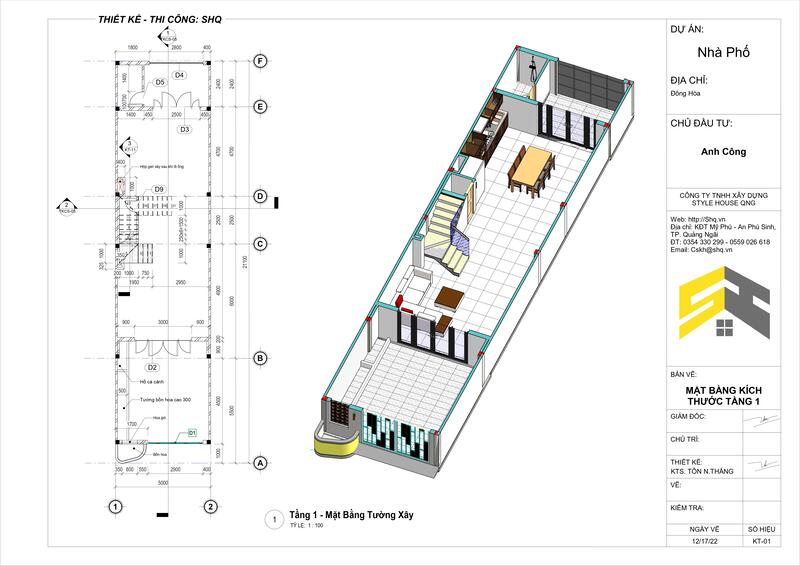 mặt bằng kiến trúc 3d revit 1