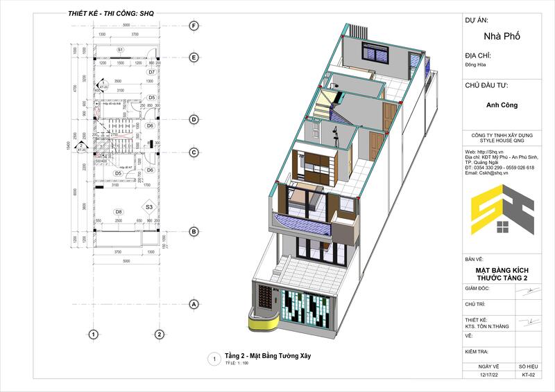 mặt bằng kiến trúc 3d revit 2