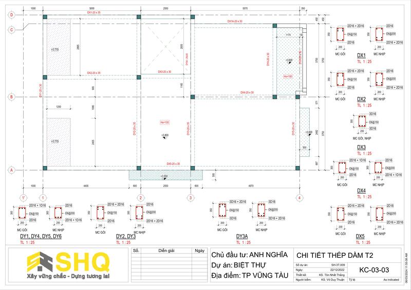 chi tiết thép dầm nhà mái thái